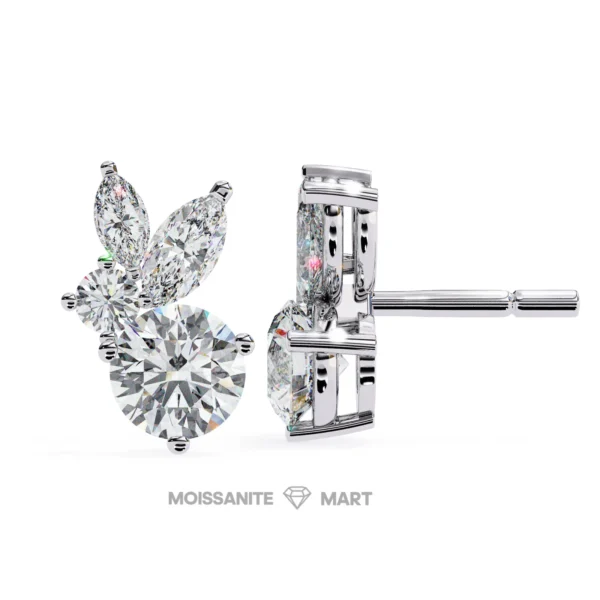 Moissanite Diamond GRA Certified Earrings Tops Studs for Women (6)