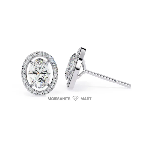 Moissanite Diamond GRA Certified Earrings Tops Studs for Women (6)