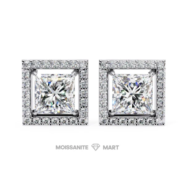 Moissanite Diamond GRA Certified Earrings Tops Studs for Women (6)