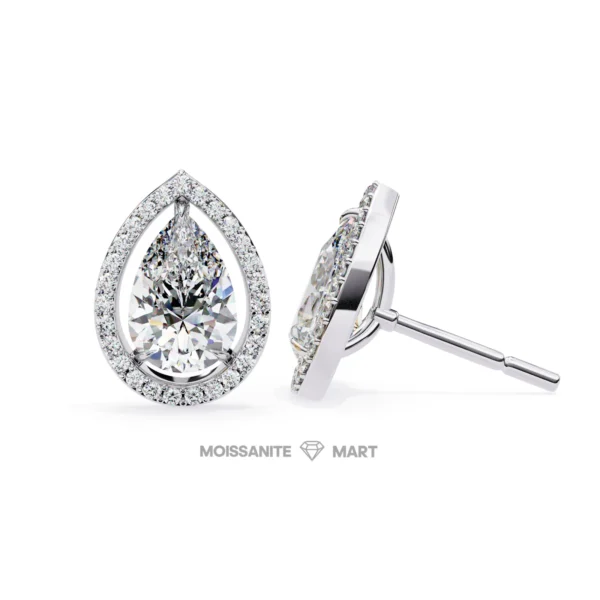 Moissanite Diamond GRA Certified Earrings Tops Studs for Women (7)