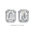Moissanite Diamond GRA Certified Earrings Tops Studs for Women (7)