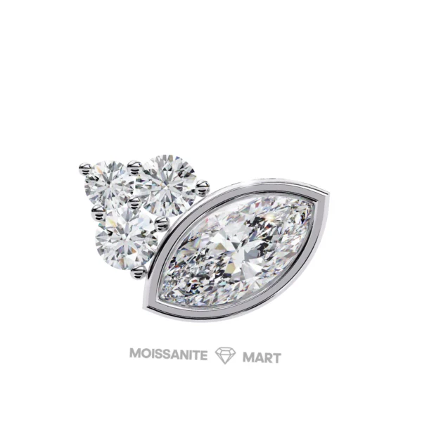 Moissanite Diamond GRA Certified Earrings Tops Studs for Women (7)