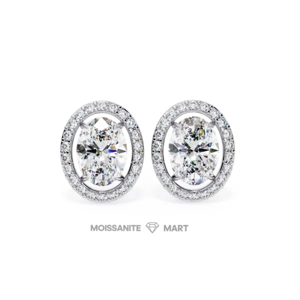 Moissanite Diamond GRA Certified Earrings Tops Studs for Women (7)
