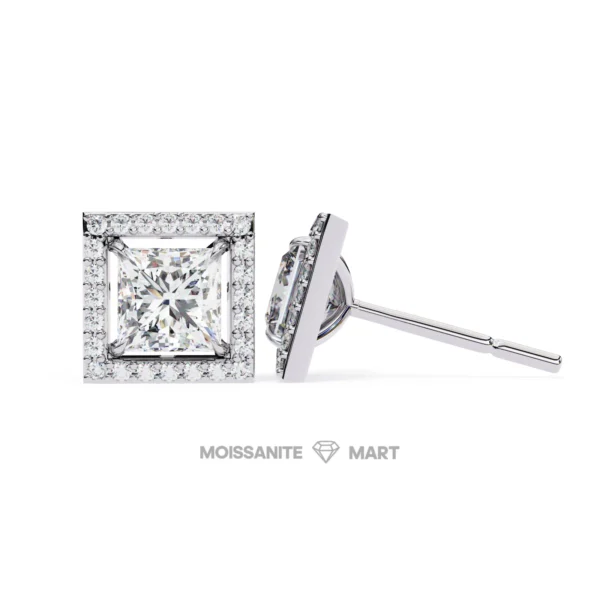Moissanite Diamond GRA Certified Earrings Tops Studs for Women (7)