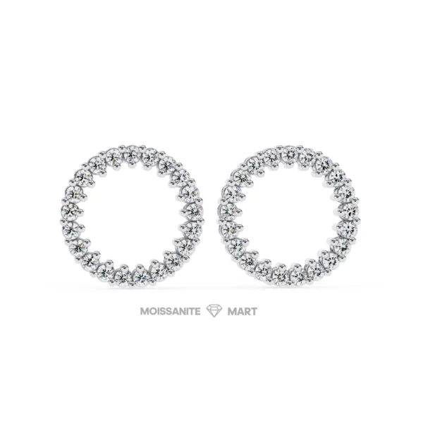 Moissanite Diamond GRA Certified Earrings Tops Studs for Women (8)
