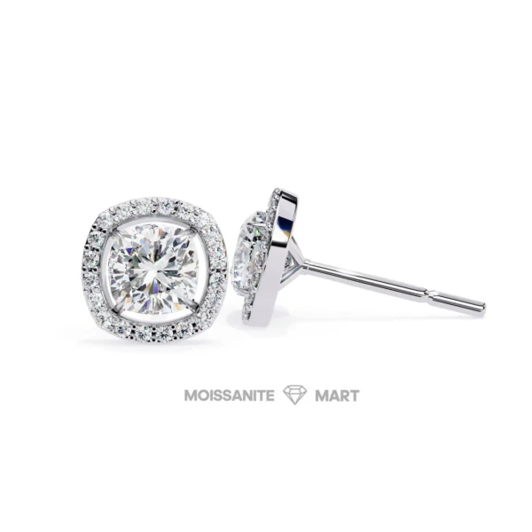 Moissanite Diamond GRA Certified Earrings Tops Studs for Women (8)