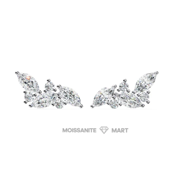 Moissanite Diamond GRA Certified Earrings Tops Studs for Women (9)