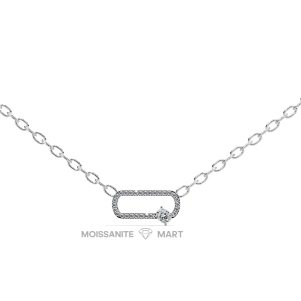 Moissanite Diamond Pendant Necklace for women in 925 silver (1)