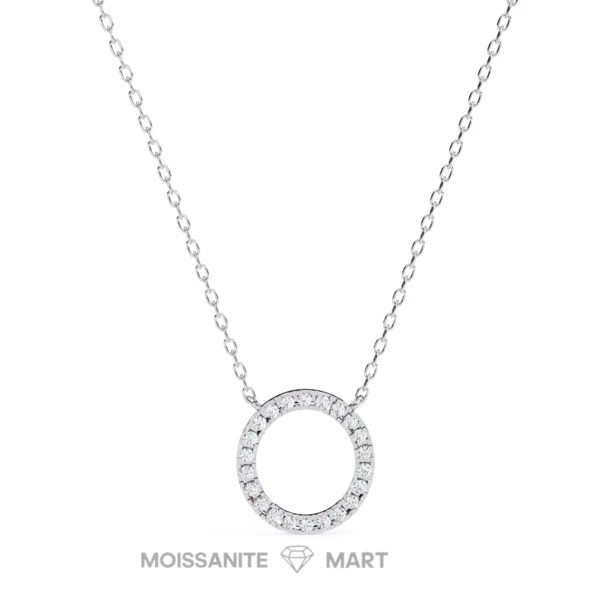 Moissanite Diamond Pendant Necklace for women in 925 silver (10)