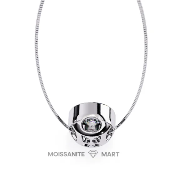 Moissanite Diamond Pendant Necklace for women in 925 silver (13)
