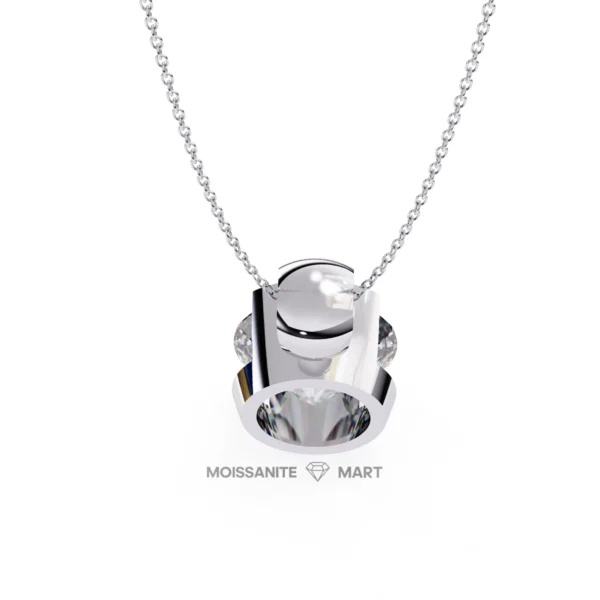 Moissanite Diamond Pendant Necklace for women in 925 silver (14)