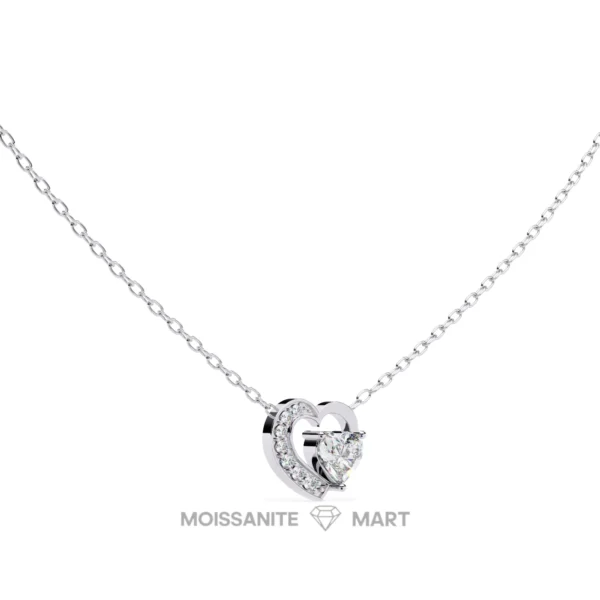 Moissanite Diamond Pendant Necklace for women in 925 silver (14)