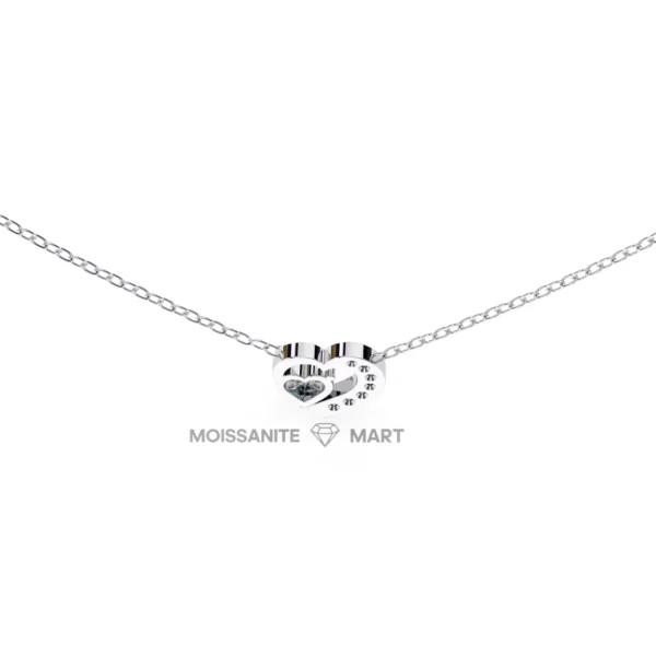 Moissanite Diamond Pendant Necklace for women in 925 silver (15)
