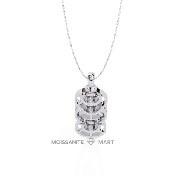 Moissanite Diamond Pendant Necklace for women in 925 silver (16)