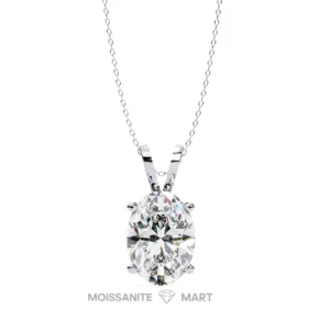 Celestial Light Moissanite Oval Pendant