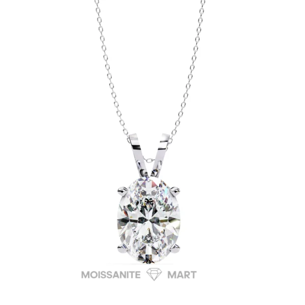 Moissanite Diamond Pendant Necklace for women in 925 silver (18)