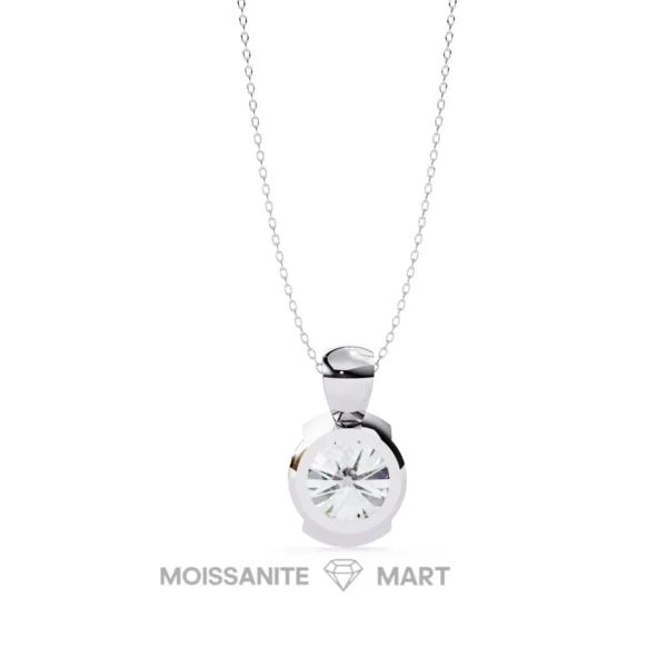Moissanite Diamond Pendant Necklace for women in 925 silver (18)