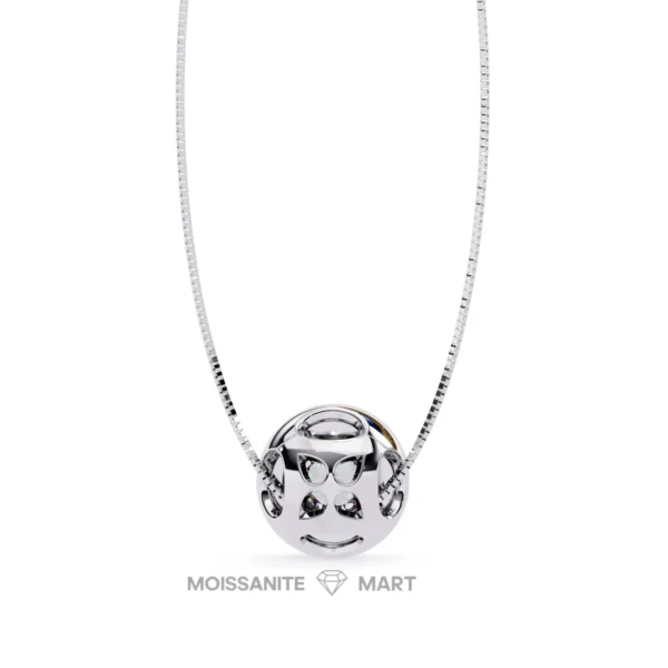 Moissanite Diamond Pendant Necklace for women in 925 silver (18)