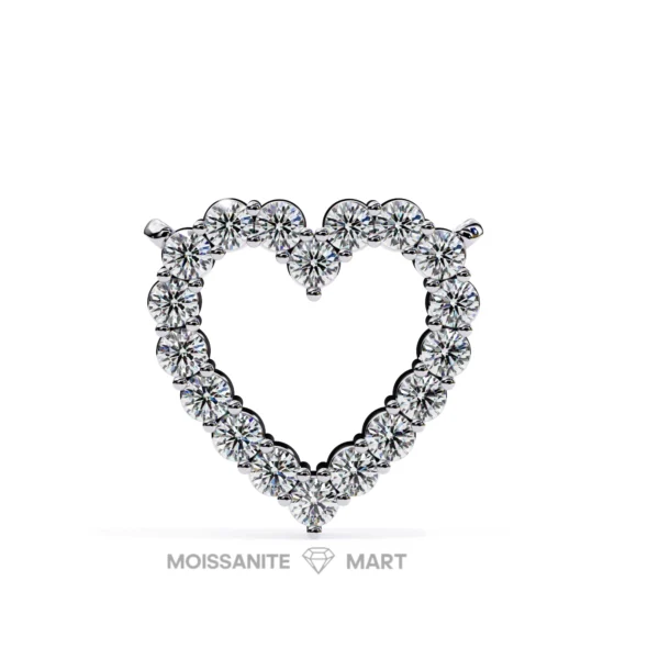 Moissanite Diamond Pendant Necklace for women in 925 silver (2)