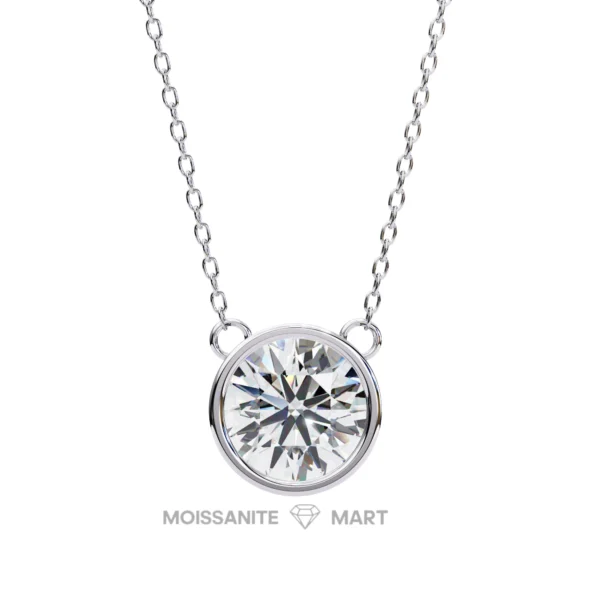 Moissanite Diamond Pendant Necklace for women in 925 silver (2)