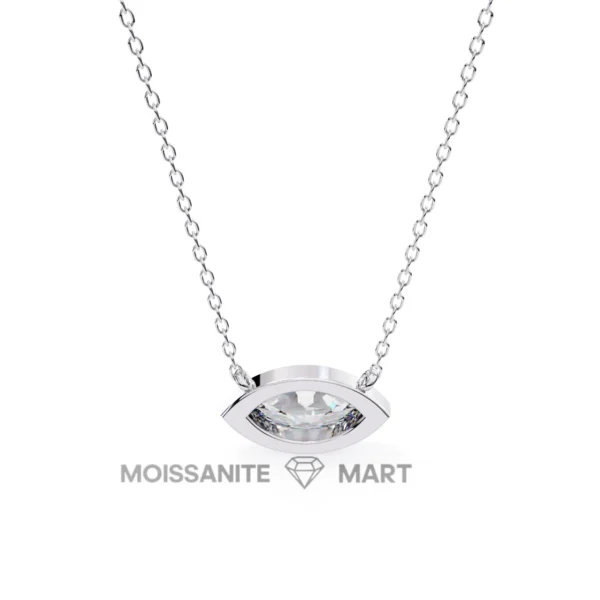Moissanite Diamond Pendant Necklace for women in 925 silver (20)