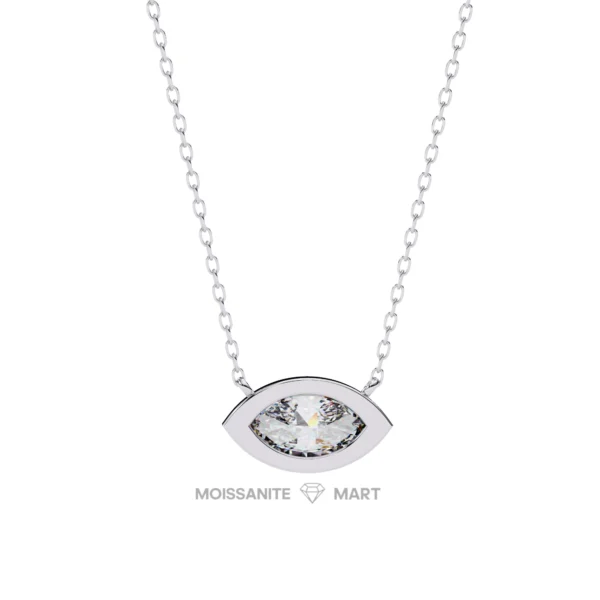 Moissanite Diamond Pendant Necklace for women in 925 silver (22)