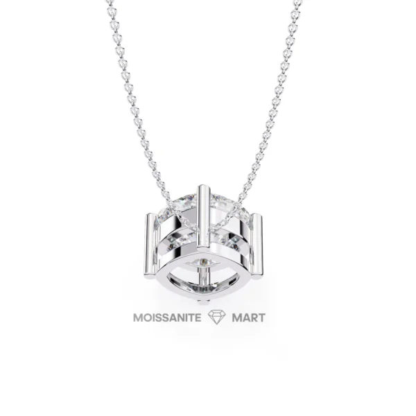 Moissanite Diamond Pendant Necklace for women in 925 silver (3)