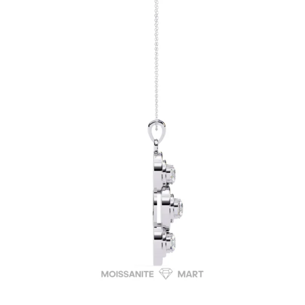 Moissanite Diamond Pendant Necklace for women in 925 silver (3)
