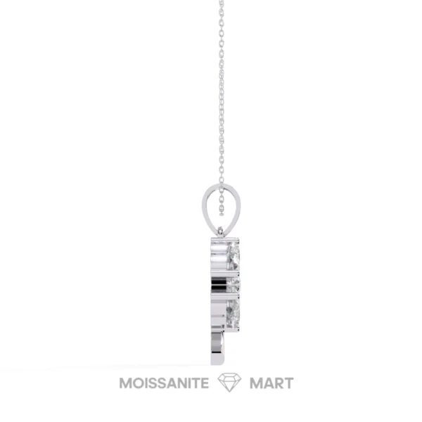Moissanite Diamond Pendant Necklace for women in 925 silver (3)