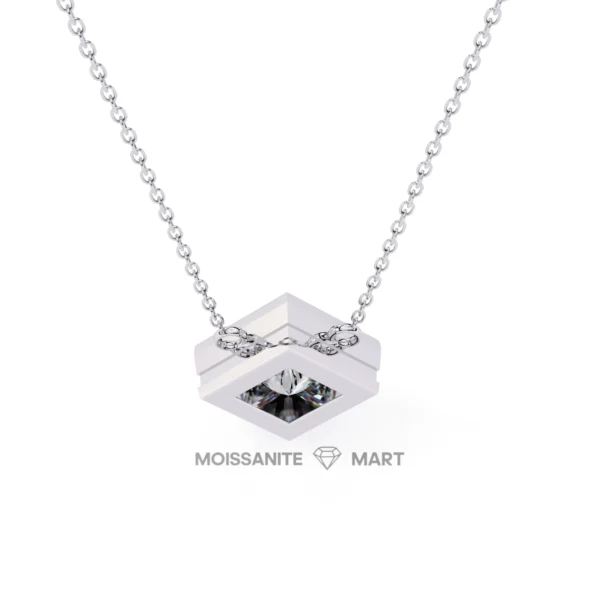 Moissanite Diamond Pendant Necklace for women in 925 silver (3)