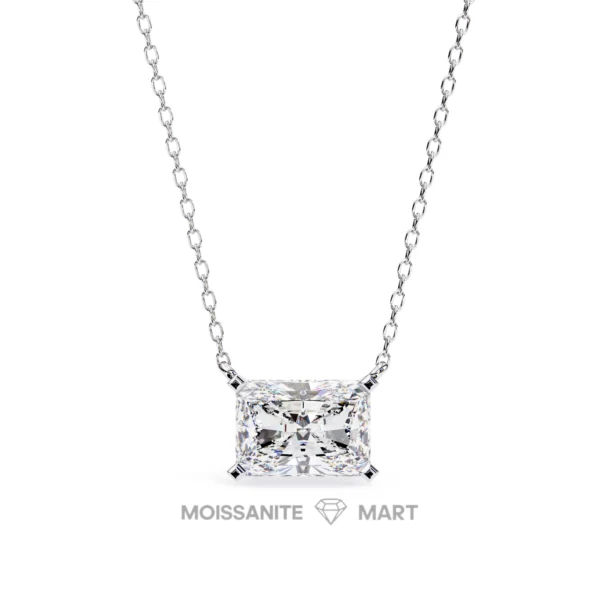 Moissanite Diamond Pendant Necklace for women in 925 silver (4)