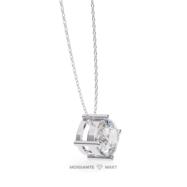 Moissanite Diamond Pendant Necklace for women in 925 silver (4)