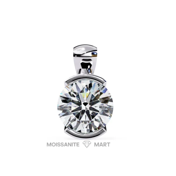 Moissanite Diamond Pendant Necklace for women in 925 silver (4)
