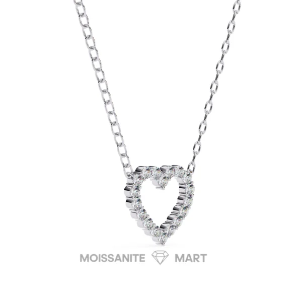 Moissanite Diamond Pendant Necklace for women in 925 silver (4)