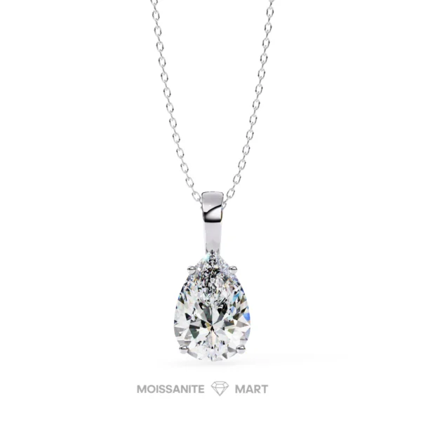 Moissanite Diamond Pendant Necklace for women in 925 silver (4)