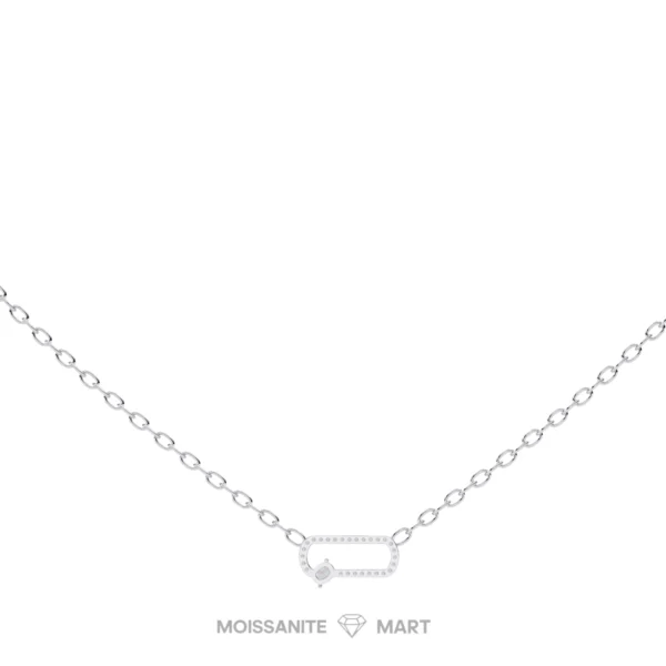 Moissanite Diamond Pendant Necklace for women in 925 silver (4)