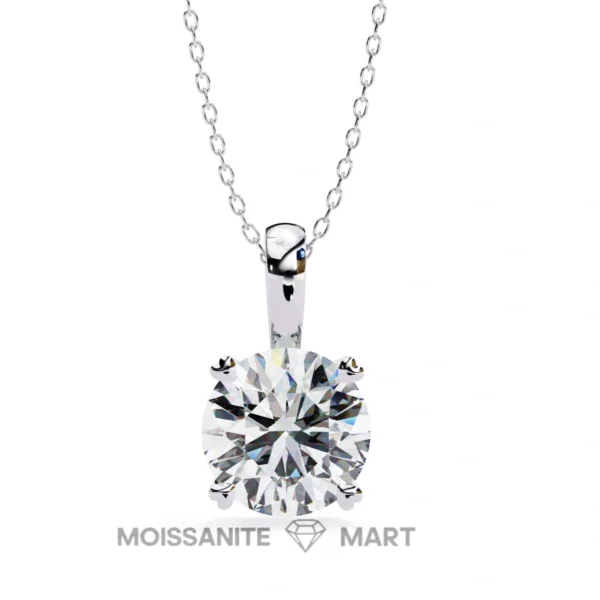 Moissanite Diamond Pendant Necklace for women in 925 silver (5)
