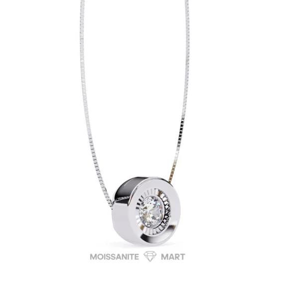 Moissanite Diamond Pendant Necklace for women in 925 silver (5)
