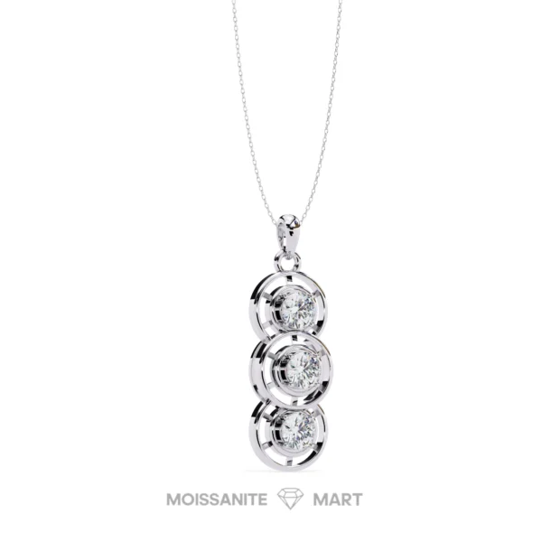 Moissanite Diamond Pendant Necklace for women in 925 silver (5)