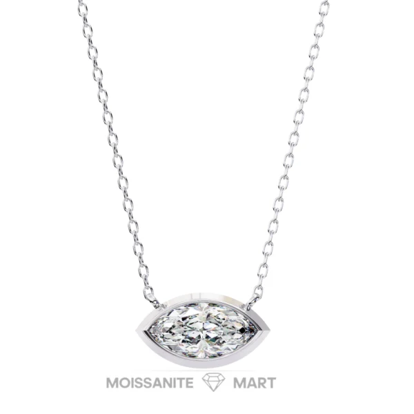 Moissanite Diamond Pendant Necklace for women in 925 silver (5)