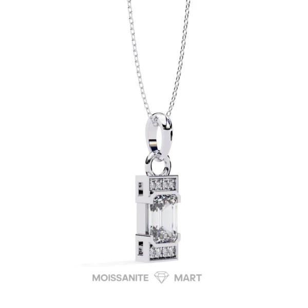 Moissanite Diamond Pendant Necklace for women in 925 silver (5)