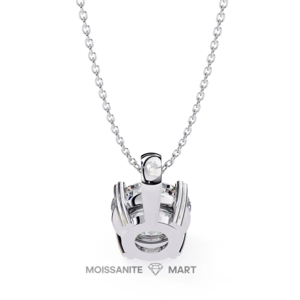 Moissanite Diamond Pendant Necklace for women in 925 silver (6)
