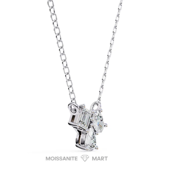 Moissanite Diamond Pendant Necklace for women in 925 silver (6)