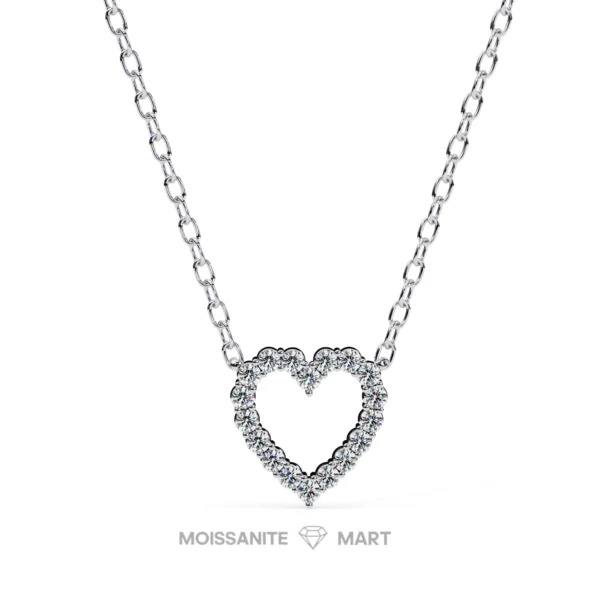 Moissanite Diamond Pendant Necklace for women in 925 silver (7)