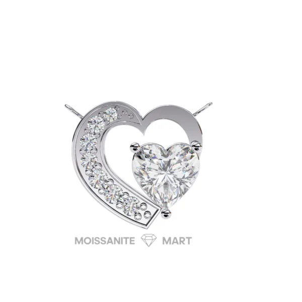 Moissanite Diamond Pendant Necklace for women in 925 silver (7)