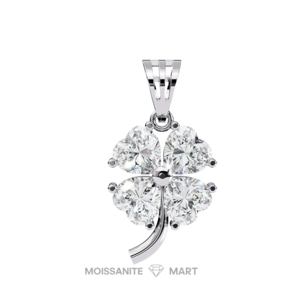Moissanite Diamond Pendant Necklace for women in 925 silver (7)