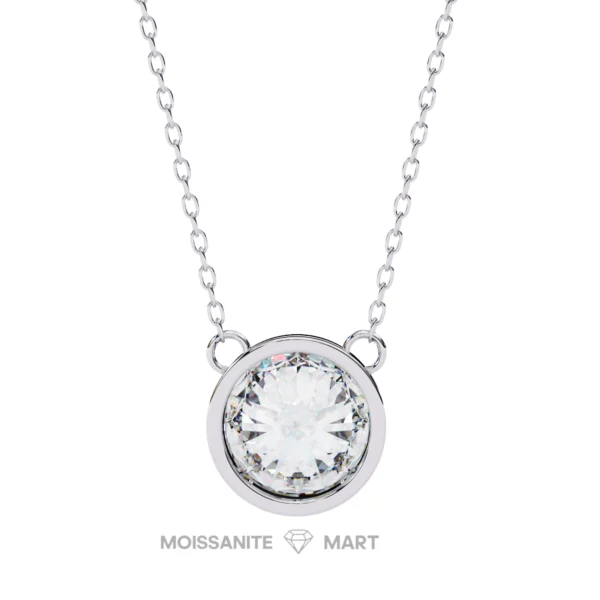 Moissanite Diamond Pendant Necklace for women in 925 silver (7)