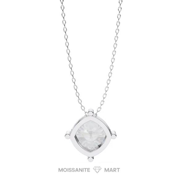 Moissanite Diamond Pendant Necklace for women in 925 silver (8)
