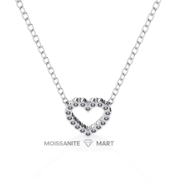 Moissanite Diamond Pendant Necklace for women in 925 silver (8)