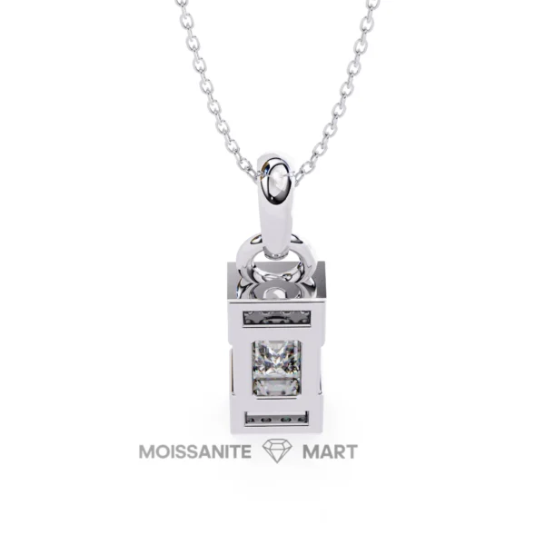 Moissanite Diamond Pendant Necklace for women in 925 silver (8)